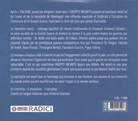 Et si on chantait la paix ?. Chants traditionnels et chansons d'auteurs italiens  1 DVD + 1 CD audio