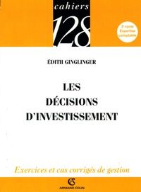 Edith Ginglinger - Les décisions d'investissement.