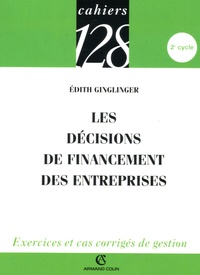 Edith Ginglinger - Les décisions de financement des entreprises.