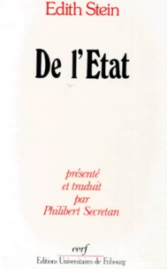 Edith Stein - De L'Etat.