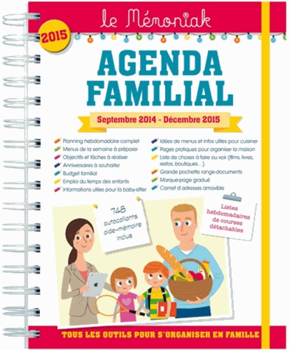 Agenda familial Le Mémoniak. Septembre 2014-Décembre 2015
