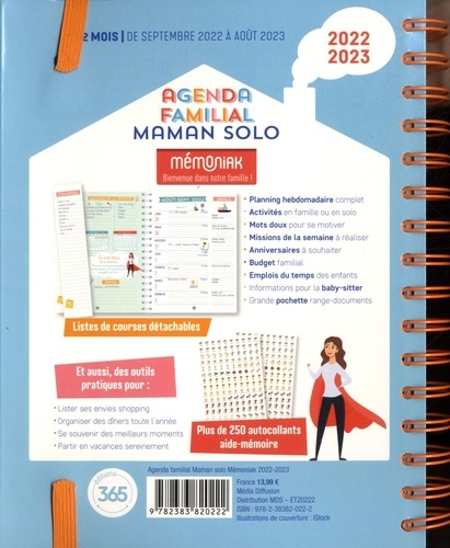 Agenda familial maman solo  Edition 2022-2023