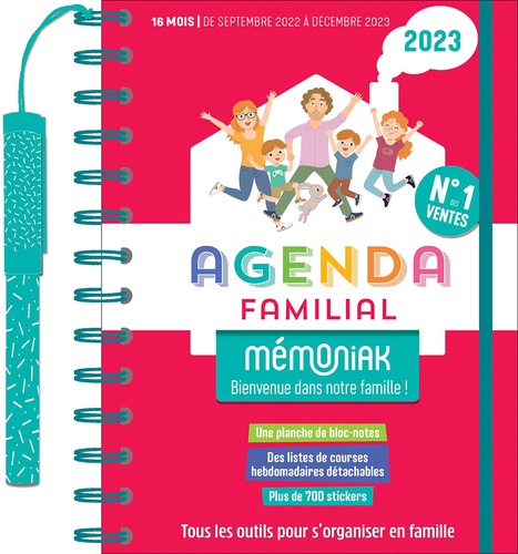 Agenda familial Mémoniak. 16 mois, de septembre 2022 à décembre 2023