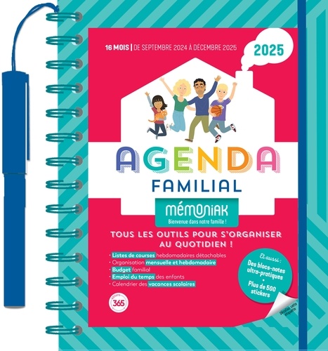 Agenda familial Mémoniak. Avec 1 stylo  Edition 2024-2025