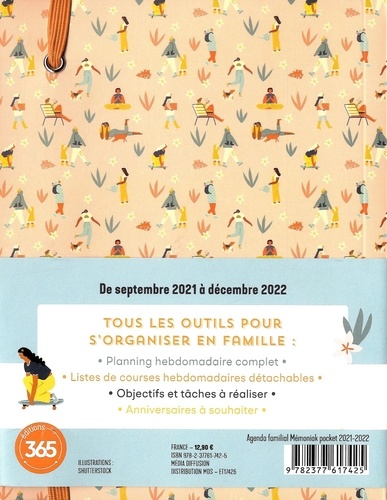 Agenda familial pocket Mémoniak. Avec 260 stickers  Edition 2021-2022