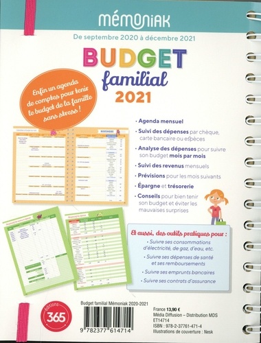 Budget familial. Agenda de comptes pour la famille  Edition 2021