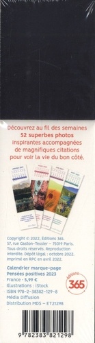 Calendrier marque-pages Pensées positives  Edition 2023