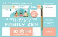  Editions 365 - Le Bloc hebdomadaire organiseur family Zen - Avec un stylo.