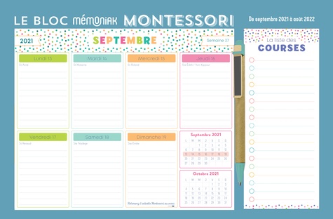 Le bloc organisateur Montessori  Edition 2022