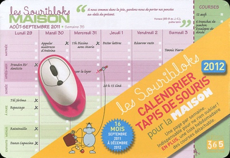 Editions 365 - Les Souribloks maison 2012 - Calendrier tapis de souris pour la maison.