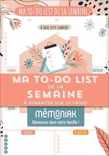 Ma to-do list de la semaine Mémoniak à aimanter de Editions 365 - Livre  - Decitre