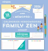 Mémopad Calendrier hebdomadaire Family Zen aimanté