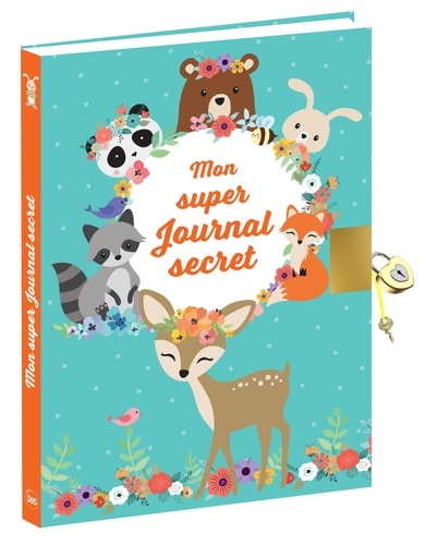 Mon super journal secret (Animaux mignons). Avec 1 cadenas et 2 clés