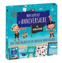  Editions 365 - Mon super kit d'anniversaire Pirates - Avec 1 livre d'or, 1 livret pour les parents, 15 cartons d'invitation, 15 enveloppes, 1 planche de stickers, 8 accessoires photobooth et 1 poster.