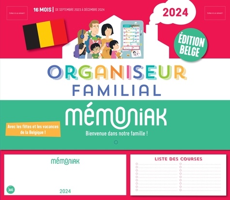 Organiseur familial édition belge. Edition 2024