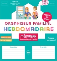  Editions 365 - Organiseur familial hebdomadaire Mémoniak - 12 mois de septembre 2022 à août 2023.