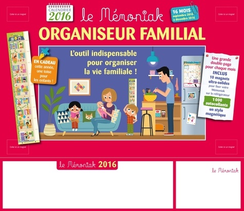  Editions 365 - Organiseur familial Le Mémoniak - De septembre 2015 à décembre 2016.