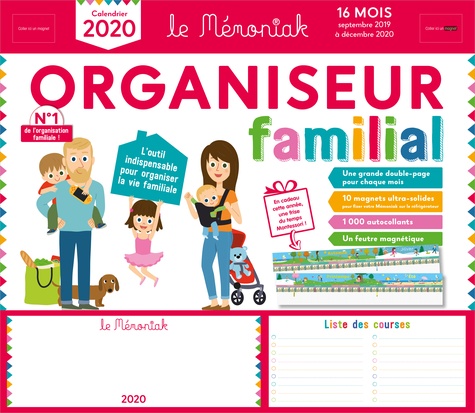 Organiseur familial Le Mémoniak  Edition 2019-2020