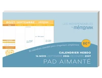 Pad aimanté calendrier hebdomadaire