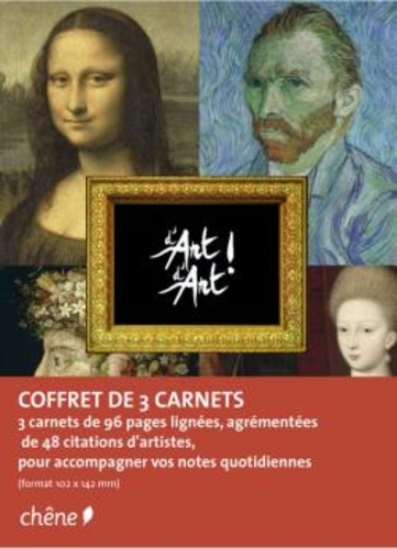  Editions du Chêne - D'Art d'Art ! - Coffret de 3 carnets de notes A6.