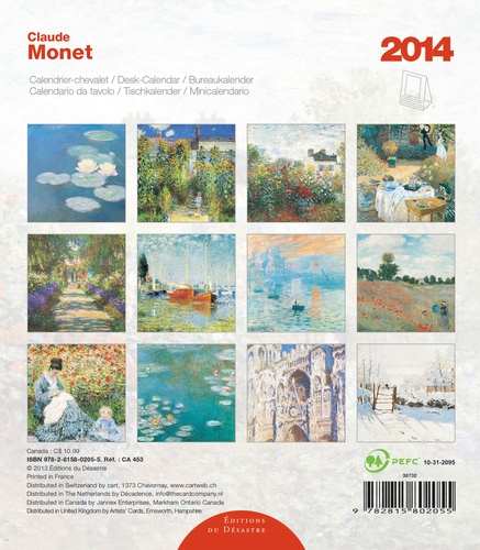 Calendrier 14x16 Monet Claude