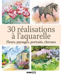  Editions ESI - 30 réalisations à l'aquarelle - Fleurs, paysages, portraits, chevaux.