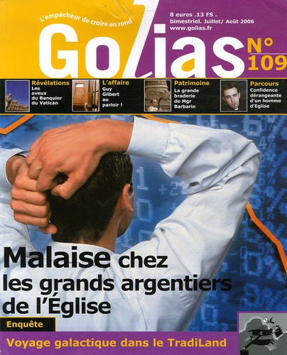Christian Terras - Golias Magazine N° 109, Juillet-Août : Malaise chez les grands argentiers de l'Eglise.