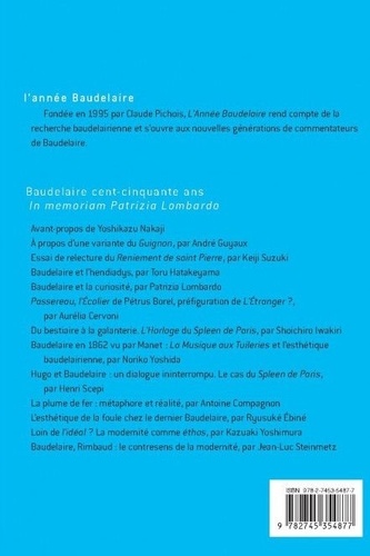L'année Baudelaire N° 23/2019 Baudelaire cent-cinquante ans. Actes du colloque de Tokyo du 28 mai 2017