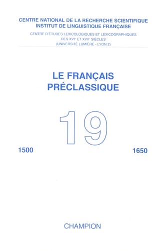 Le français préclassique 1500-1650 N° 19