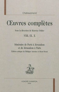 Itinéraire de Paris à Jérusalem et de Jérusalem à Paris