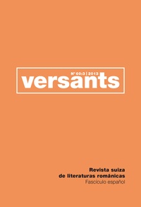Itzar Lopez Guil et Adrian J. Saez - Versants N° 60-1/2013 : Heterodoxias y periferias - La poesia hispanica en el bajo barroco.