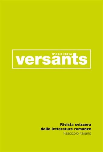 Gabriele Bucchi et Alberto Roncaccia - Versants N° 61-2 : Studi sul settecento : critica, filologia, interpretazione.