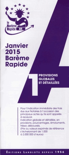  Editions Langloÿs - Barème rapide A1.