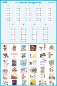 Poster tables de multiplication Apili