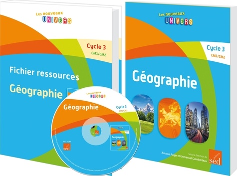 Géographie Cycle 3 CM1/CM2. Fichier ressources + 15 livres de l'élève + posters  avec 1 Cédérom