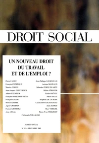 Un nouveau droit du travail et de l'emploi ?