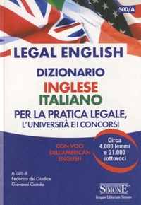  Edizioni Simone - Legal English dizionario inglese italiano per la pratica legale.