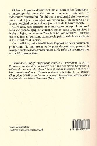 Oeuvres complètes. Oeuvres romanesques Tome 11, Chérie
