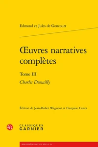 Oeuvres narratives complètes