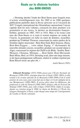 Etude sur le dialecte berbère des Beni-Snous. Volume 2