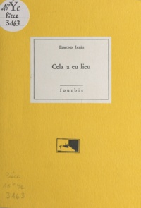 Edmond Jabès - CELA A EU LIEU.