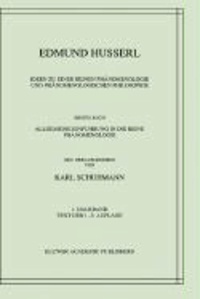 Edmund Husserl - Ideen Zu Einer Reinen Phanomenologie Und Phanomenologischen Philosophie.