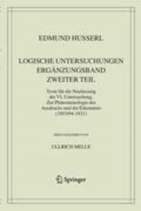 Logische Untersuchungen. Ergänzungsband. Zweiter Teil.