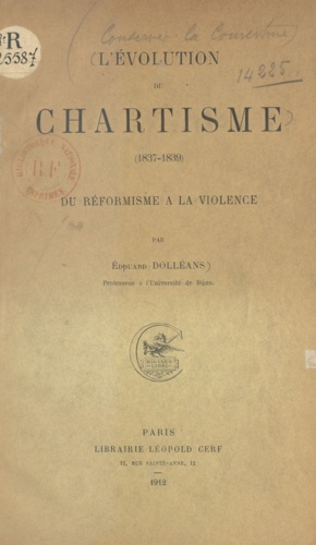 L'évolution du chartisme. Du réformisme à la violence, 1837-1839