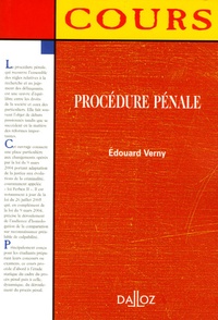 Edouard Verny - Procédure pénale.