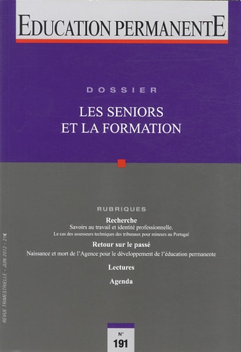Michel Parlier - Education permanente N° 191, Juin 2012 : Les seniors et la formation.