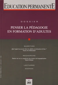 Penser la pédagogie en formation d'adultes