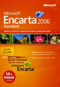  Microsoft - Encarta 2006 Standard - 2 CD-ROM, édition en anglais.