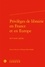 Privilèges de librairie en France et en Europe. XVIe-XVIIe siècles