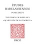 Edwin M. Duval - Etudes rabelaisiennes - Tome 36, The Design of Rabelais's. Quart livre de Pantagruel.